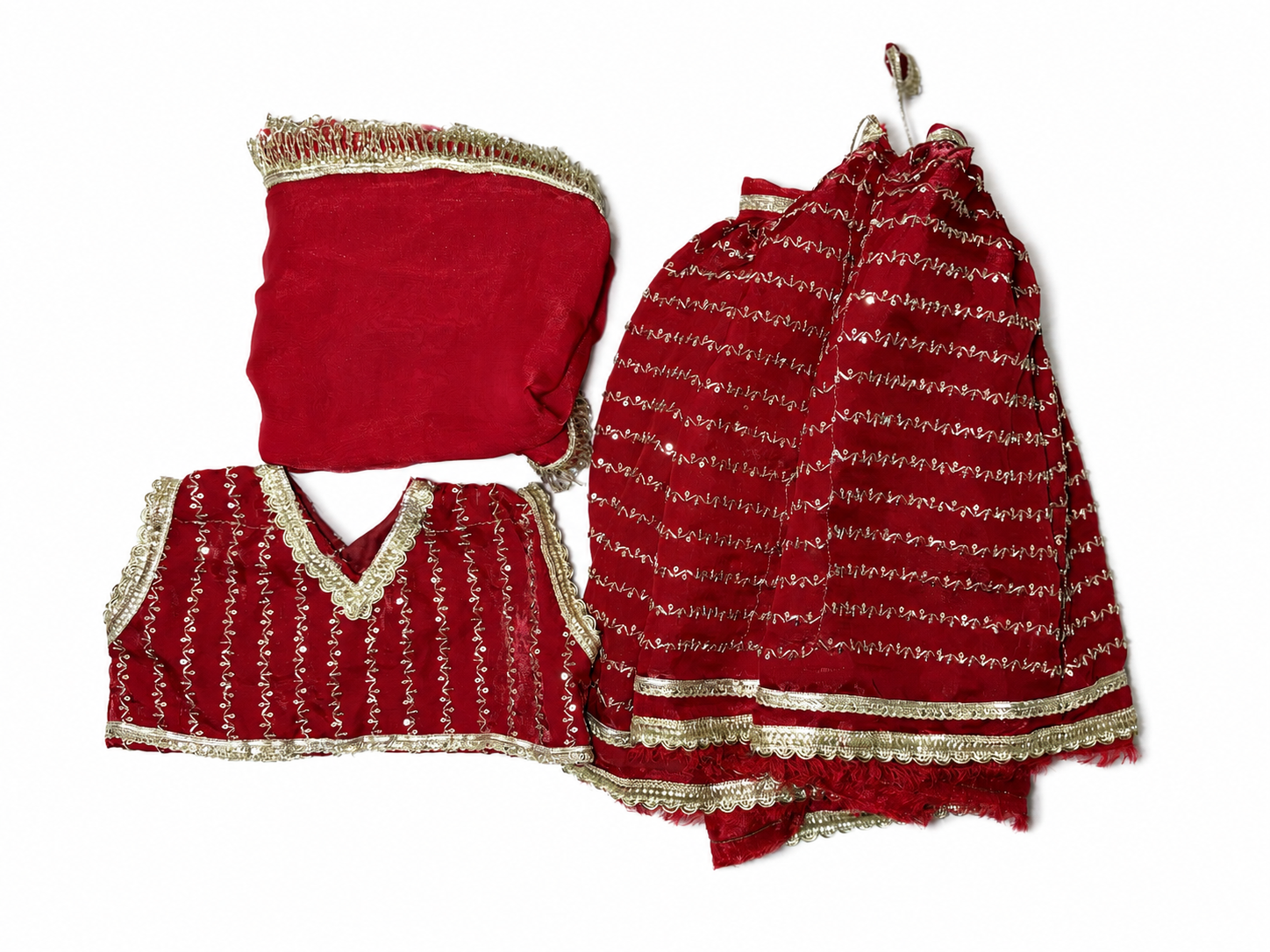 Maroon Dress for Radha Rani Ji