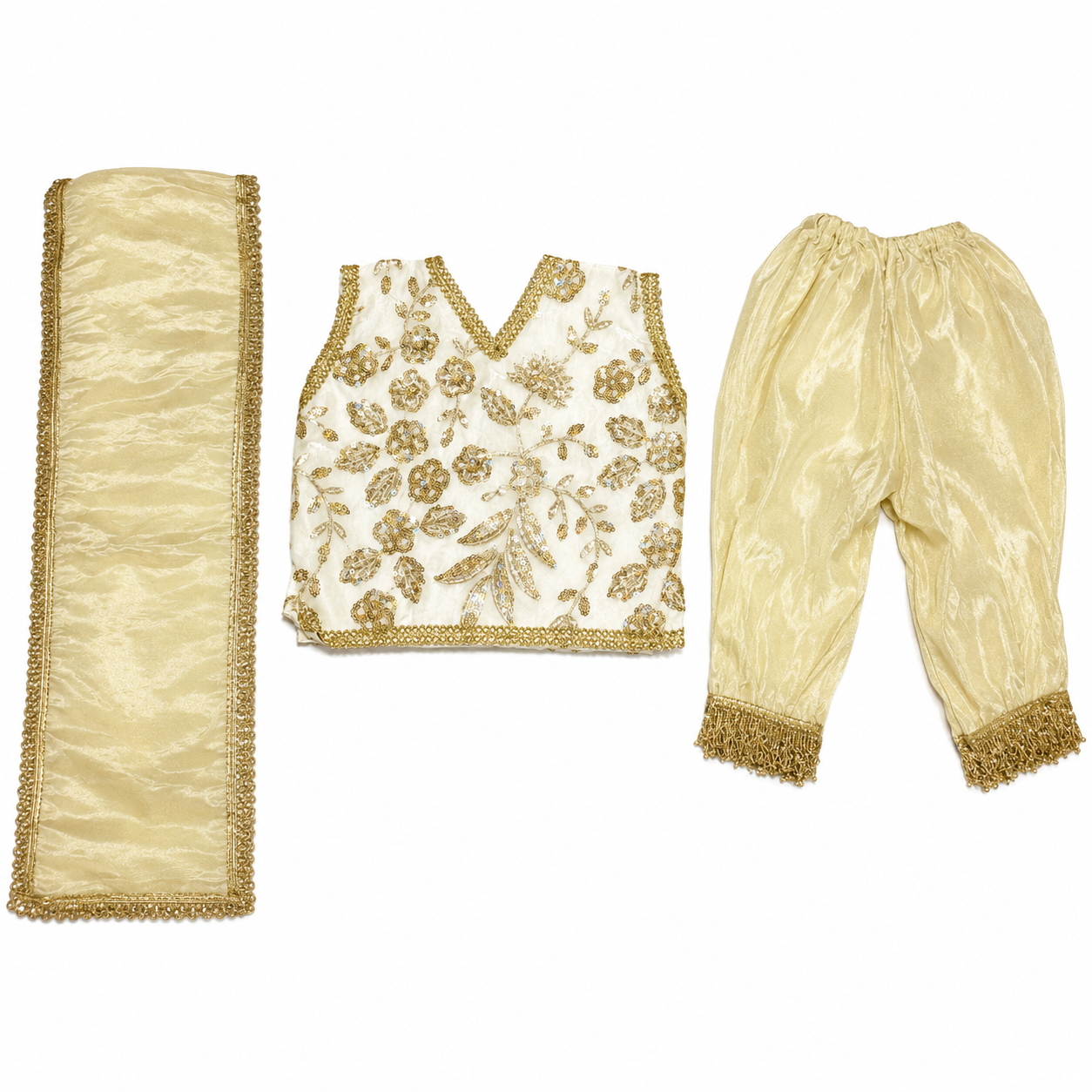 Cream Dress for Kanha Ji