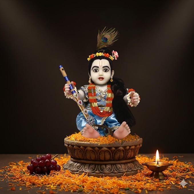 Premium Silicon Laddu Gopal Murti